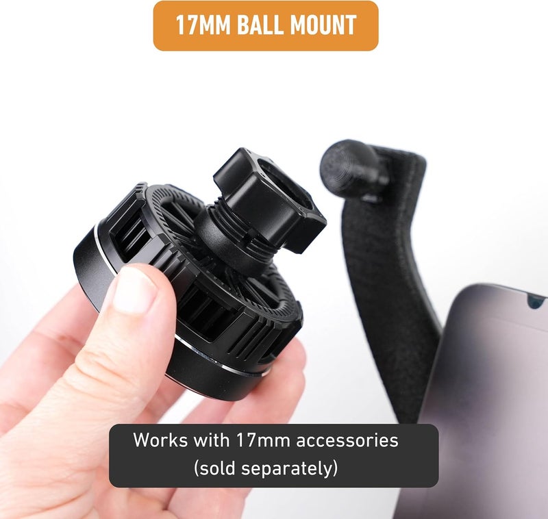 EveryAmp Phone Mount Dash Anchor (Version 2) with 17mm Arm Ball Mount fits Rivian R1T & R1S 2022-2026 - Fits Driver Side Only, Mount Cell Phones, Tablets, Microphones, and More with No Screws or Adhesives - Image 5